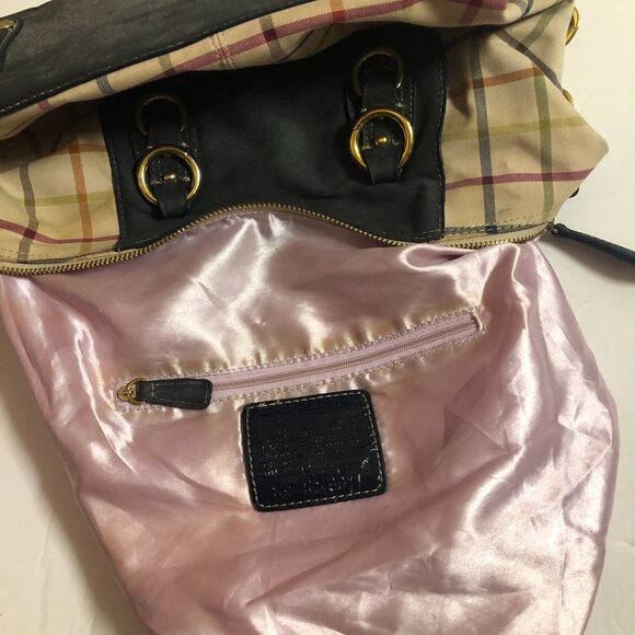 Coach Plaid Patterned Purse No Handles/Straps Zipper Closure - Picture 4 of 6